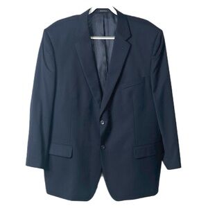 Joseph & Feiss Men's 100%‎ Wool Blazer Jacket Lined Navy Blue Sz 50R
